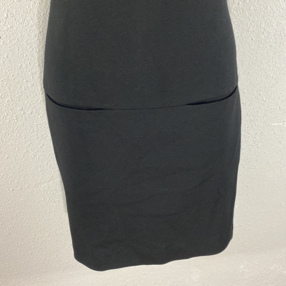 NWT Trina Turk Stacie black cream color block drop waist dress M15 - Picture 5 of 10